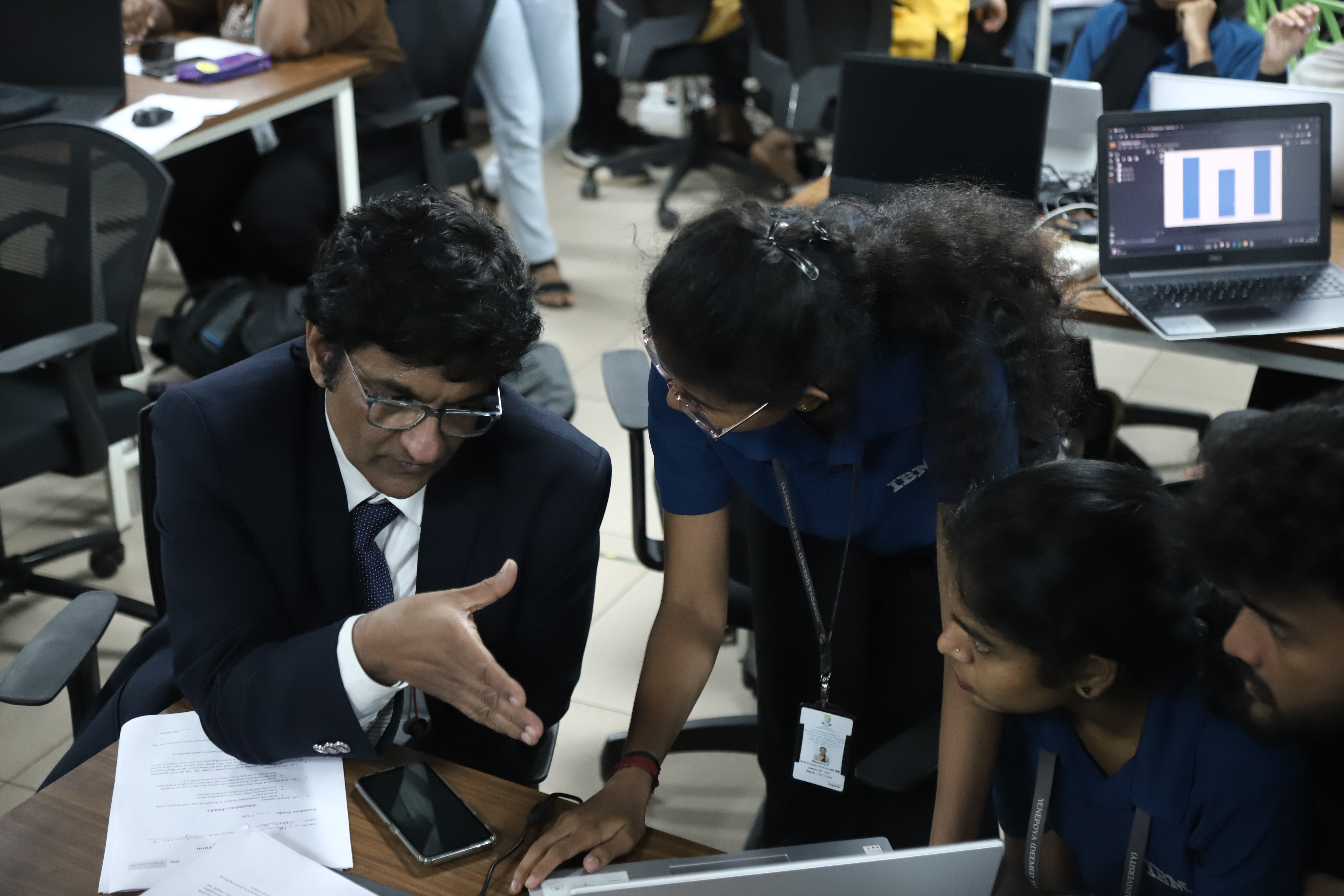 Mr Viqar with Students