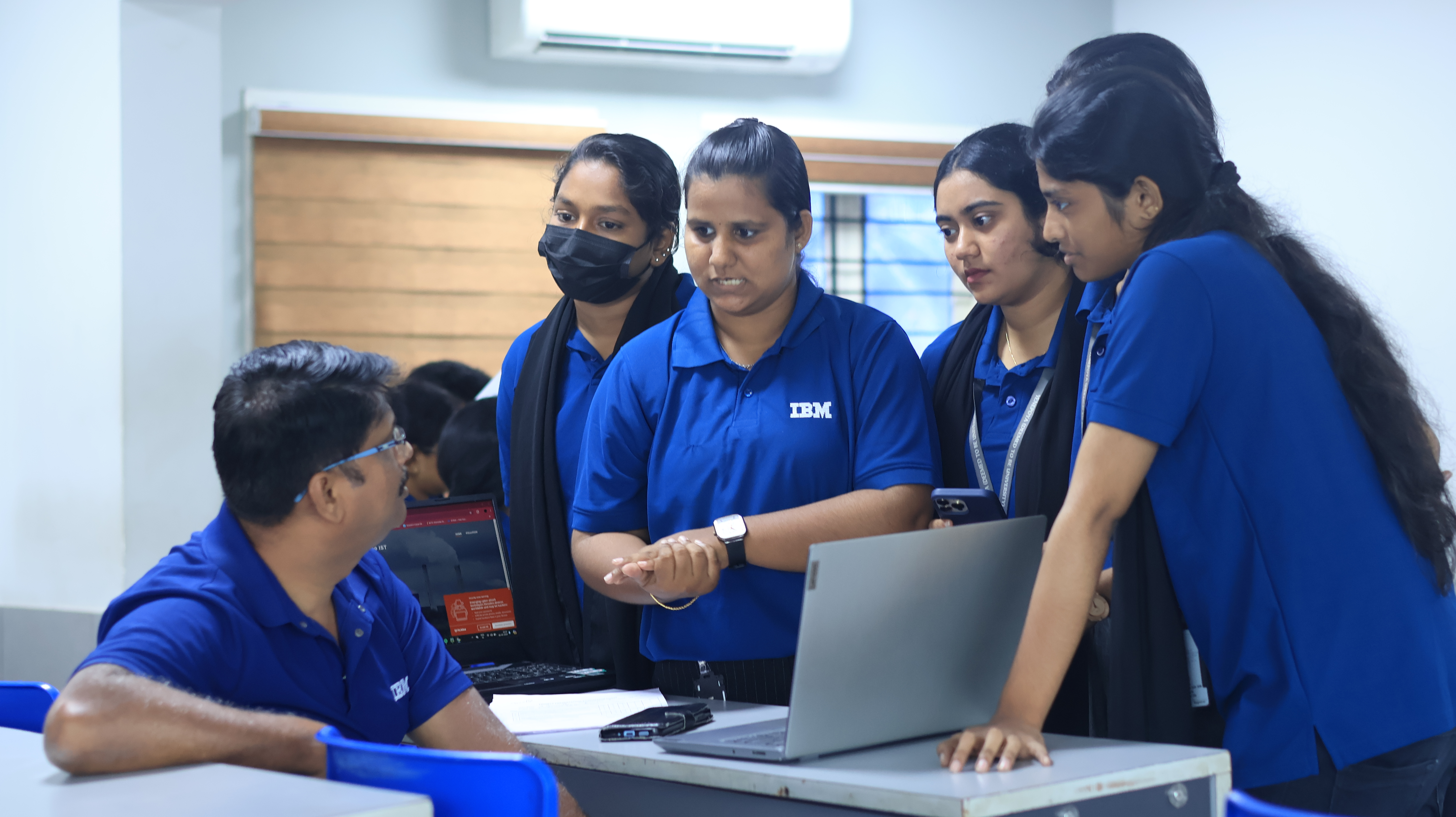Mr. Chidananda with Students